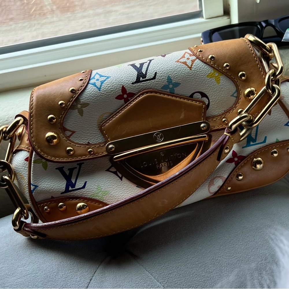 DEADSTOCK Louis Vuitton Marilyn White Multi Color Handbag Takashi Murakami